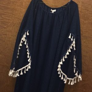 Tassel sleeve dress